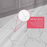 Lucida USA White Marble Look 12-mil x 6-in W x 6-in L Waterproof Peel and Stick Vinyl Tile Flooring (21.5-sq ft/ Carton)