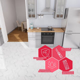 Lucida USA White Marble Look 12-mil x 6-in W x 6-in L Waterproof Peel and Stick Vinyl Tile Flooring (0.6-sq ft/ Piece)
