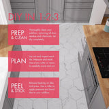 Lucida USA White Marble Look 12-mil x 6-in W x 6-in L Waterproof Peel and Stick Vinyl Tile Flooring (0.6-sq ft/ Piece)