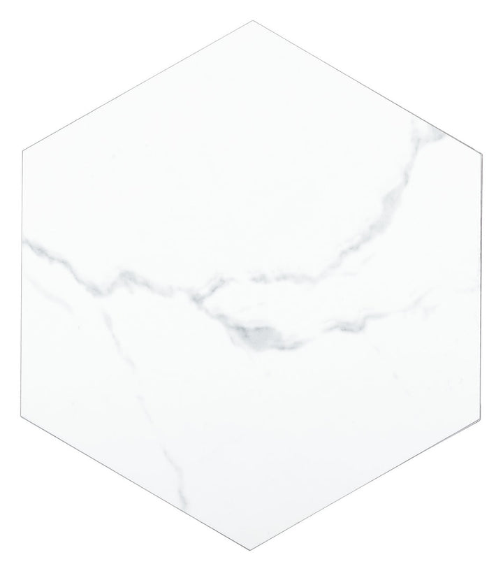 Lucida USA White Marble Look 12-mil x 6-in W x 6-in L Waterproof Peel and Stick Vinyl Tile Flooring (21.5-sq ft/ Carton)