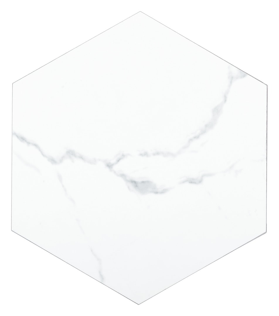 Lucida USA White Marble Look 12-mil x 6-in W x 6-in L Waterproof Peel and Stick Vinyl Tile Flooring (0.6-sq ft/ Piece)