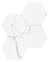 Lucida USA White Marble Look 12-mil x 6-in W x 6-in L Waterproof Peel and Stick Vinyl Tile Flooring (21.5-sq ft/ Carton)