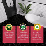 Lucida USA Black Marble Look 12-mil x 6-in W x 6-in L Waterproof Peel and Stick Vinyl Tile Flooring (21.5-sq ft/ Carton)