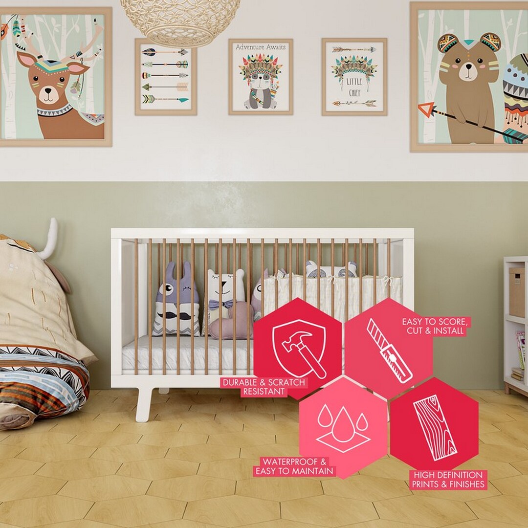 Lucida USA Pine Brown Wood Look 12-mil x 6-in W x 6-in L Waterproof Peel and Stick Vinyl Tile Flooring (21.5-sq ft/ Carton)