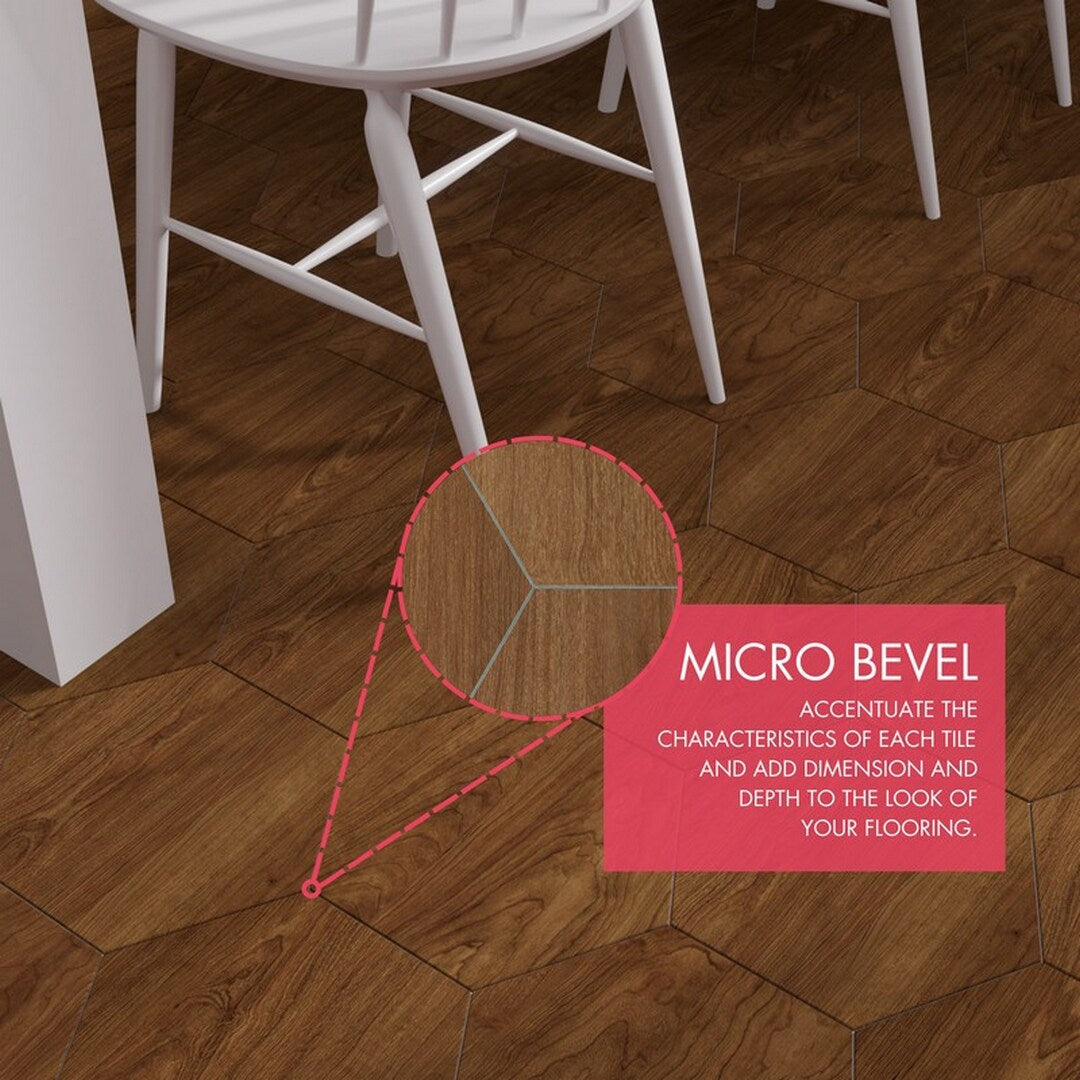Lucida USA Java Brown Wood Look 12-mil x 6-in W x 6-in L Waterproof Peel and Stick Vinyl Tile Flooring (21.5-sq ft/ Carton)