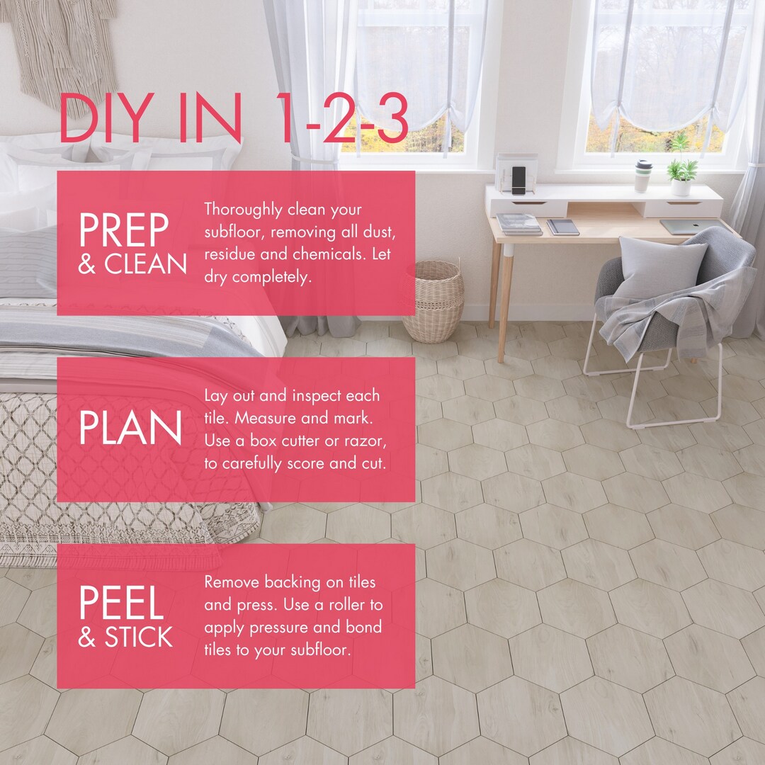 Lucida USA Pistachio Brown Wood Look 12-mil x 6-in W x 6-in L Waterproof Peel and Stick Vinyl Tile Flooring (0.6-sq ft/ Piece)