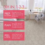 Lucida USA Pistachio Brown Wood Look 12-mil x 6-in W x 6-in L Waterproof Peel and Stick Vinyl Tile Flooring (0.6-sq ft/ Piece)