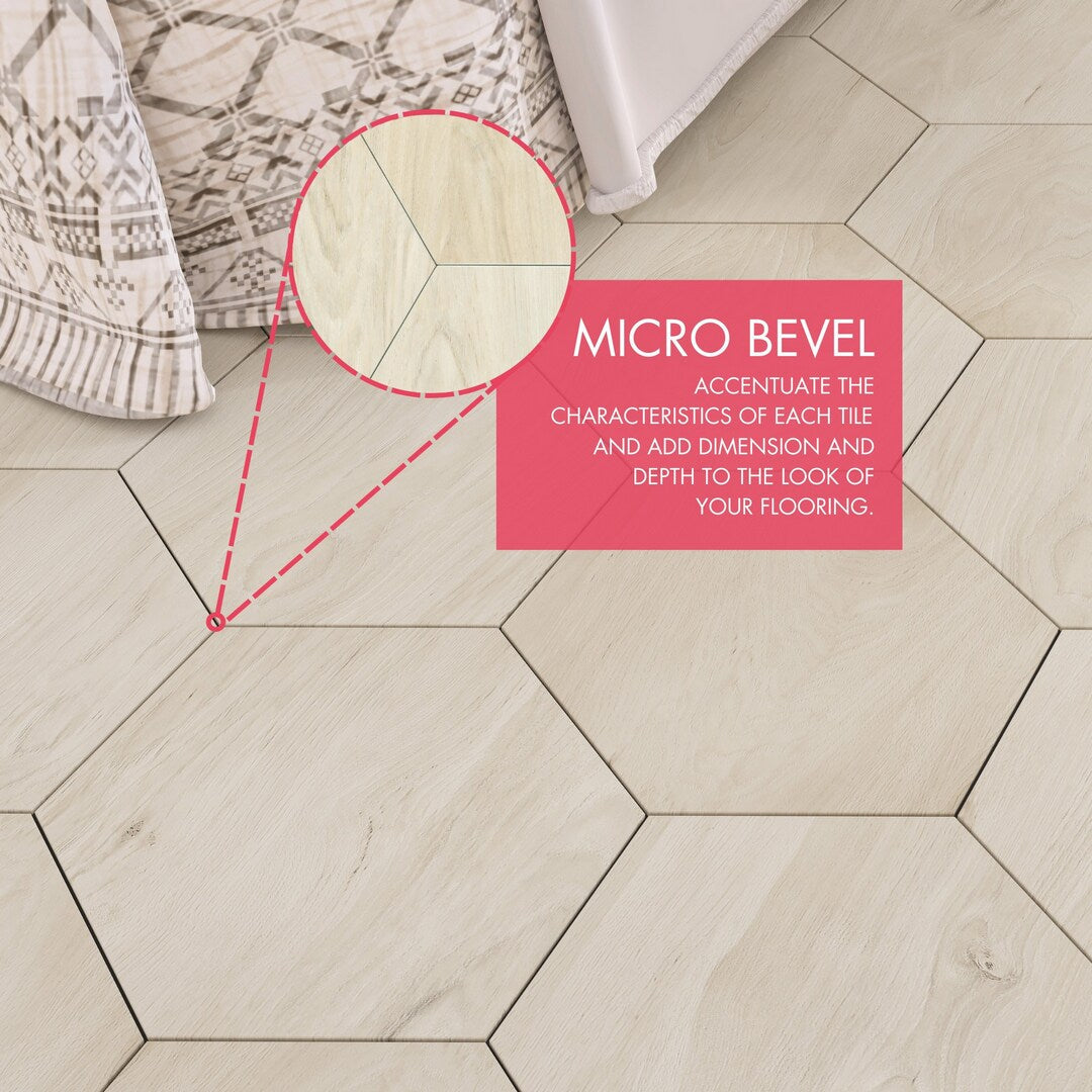 Lucida USA Pistachio Brown Wood Look 12-mil x 6-in W x 6-in L Waterproof Peel and Stick Vinyl Tile Flooring (0.6-sq ft/ Piece)