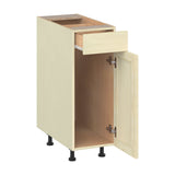 Project Source Omaha Unfinished 12-in W x 34.5-in H x 24.5-in D Unfinished Poplar 1-Drawer Base Ready To Assemble Cabinet (Recessed Panel Shaker Style)