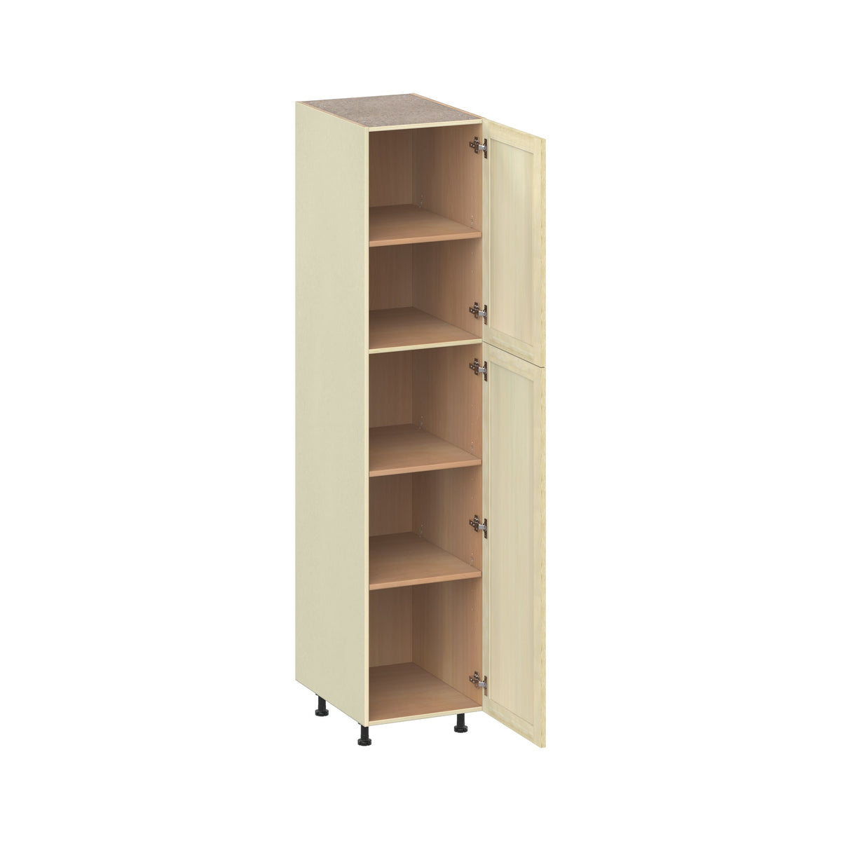 Project Source Omaha Unfinished 18-in W x 84.5-in H x 24.5-in D Unfinished Poplar Pantry Ready To Assemble Cabinet (Recessed Panel Shaker Door Style)