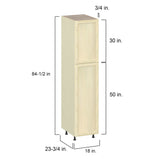 Project Source Omaha Unfinished 18-in W x 84.5-in H x 24.5-in D Unfinished Poplar Pantry Ready To Assemble Cabinet (Recessed Panel Shaker Door Style)
