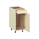 Project Source Omaha Unfinished 15-in W x 34.5-in H x 24.5-in D Unfinished Poplar 1-Drawer Base Ready To Assemble Cabinet (Recessed Panel Shaker Style)