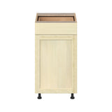 Project Source Omaha Unfinished 18-in W x 34.5-in H x 24.5-in D Unfinished Poplar 1-Drawer Base Ready To Assemble Cabinet (Recessed Panel Shaker Style)