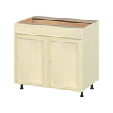 Project Source Omaha Unfinished 36-in W x 34.5-in H x 24.5-in D Unfinished Poplar 1-Drawer Base Ready To Assemble Cabinet (Recessed Panel Shaker Style)