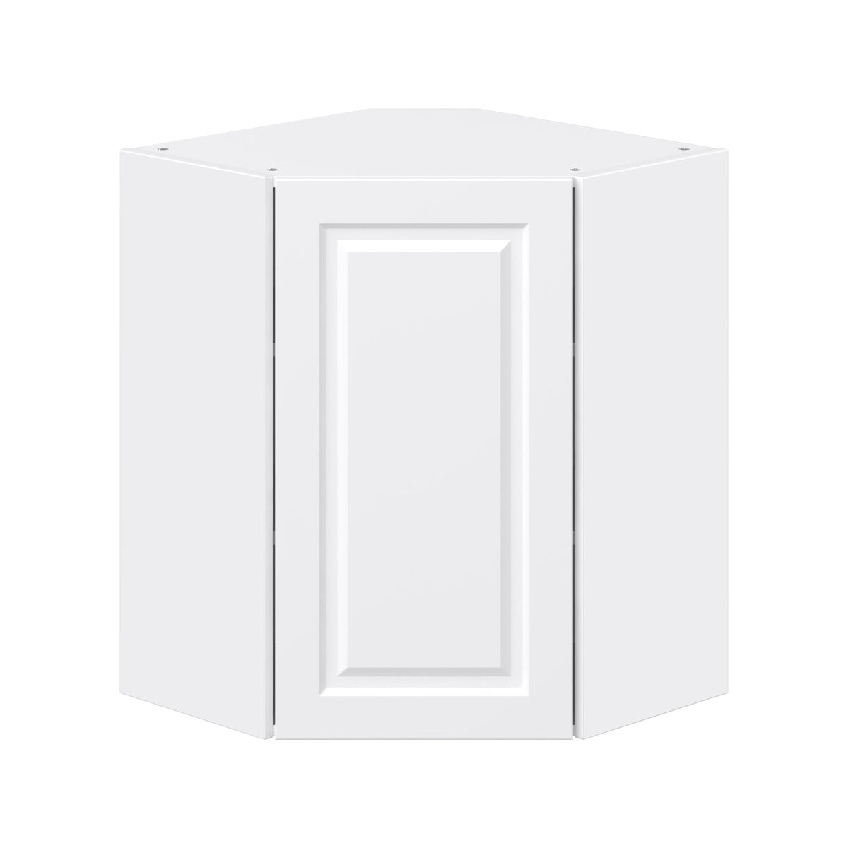 Project Source Cheyenne White 24-in W x 30-in H x 24-in D White Diagonal Corner Wall Ready To Assemble Cabinet (Raised Panel Square Style)