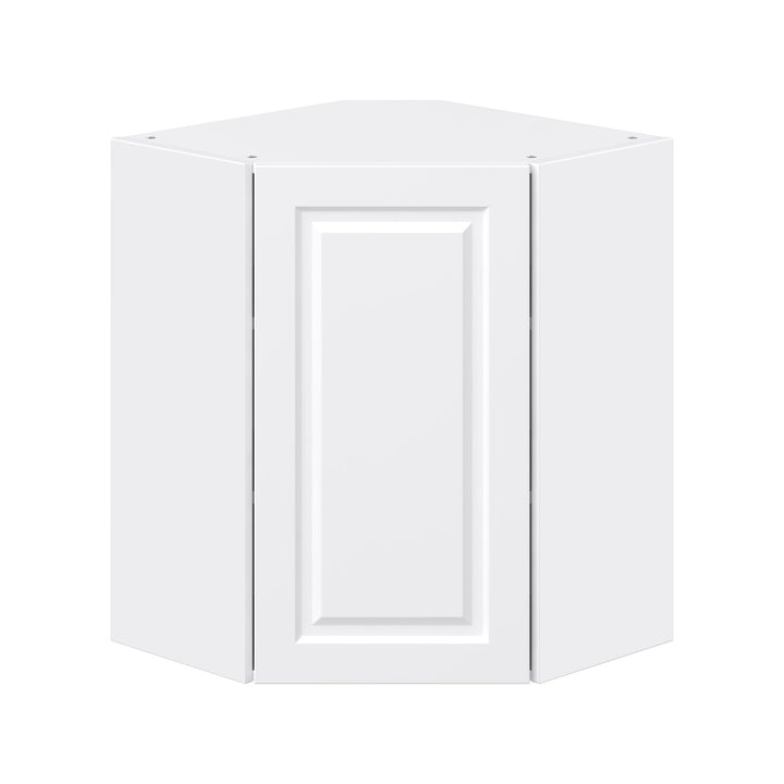 Project Source Cheyenne White 24-in W x 30-in H x 24-in D White Diagonal Corner Wall Ready To Assemble Cabinet (Raised Panel Square Style)