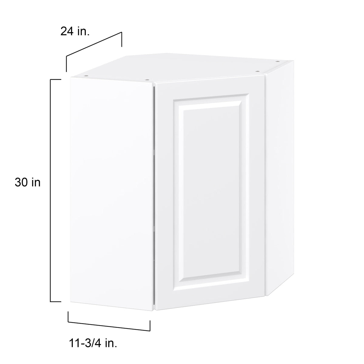 Project Source Cheyenne White 24-in W x 30-in H x 24-in D White Diagonal Corner Wall Ready To Assemble Cabinet (Raised Panel Square Style)