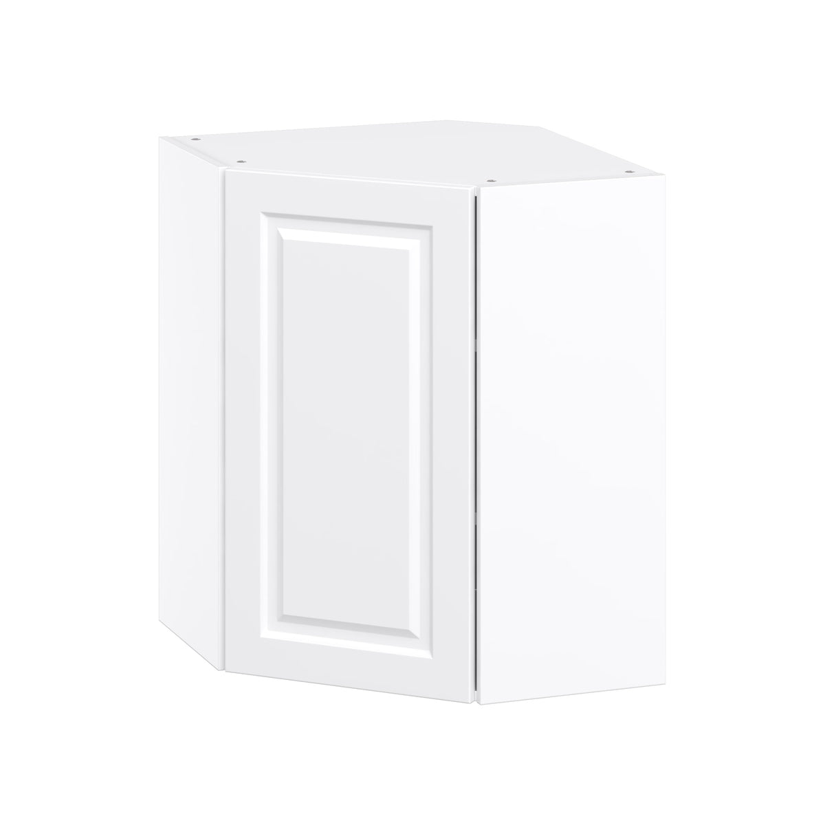 Project Source Cheyenne White 24-in W x 30-in H x 24-in D White Diagonal Corner Wall Ready To Assemble Cabinet (Raised Panel Square Style)