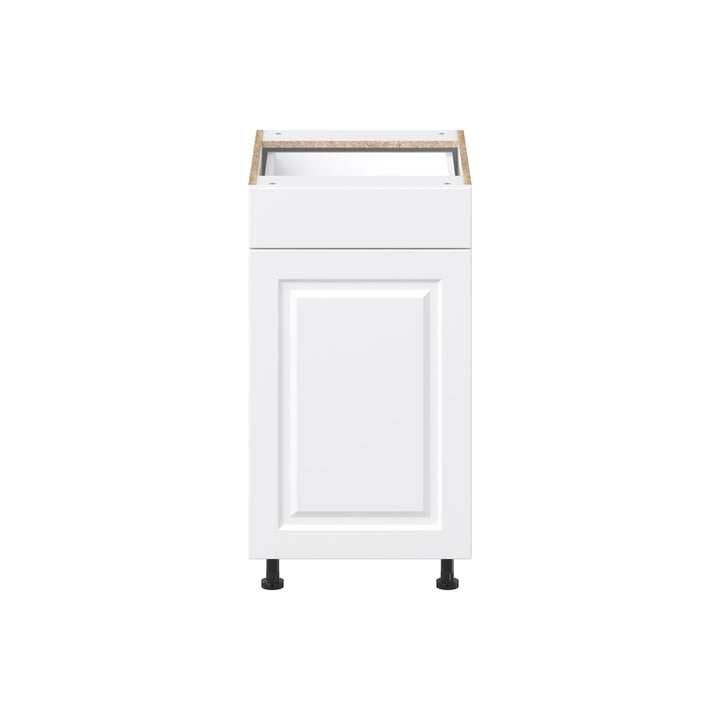 Project Source Cheyenne White 18-in W x 34.5-in H x 24.56-in D White 1-Drawer Base Ready To Assemble Cabinet (Raised Panel Square Style)