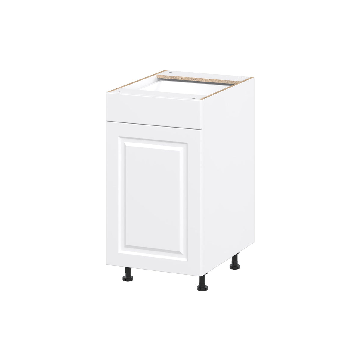Project Source Cheyenne White 18-in W x 34.5-in H x 24.56-in D White 1-Drawer Base Ready To Assemble Cabinet (Raised Panel Square Style)