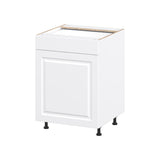 Project Source Cheyenne White 24-in W x 34.5-in H x 24.56-in D White 1-Drawer Base Ready To Assemble Cabinet (Raised Panel Square Style)