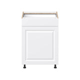 Project Source Cheyenne White 24-in W x 34.5-in H x 24.56-in D White 1-Drawer Base Ready To Assemble Cabinet (Raised Panel Square Style)