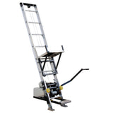 Tie Down TranzPorter TP400 Roofing Platform Ladder Hoist with Lifan Gas Engine, 28-ft Track, 400-lb Capacity