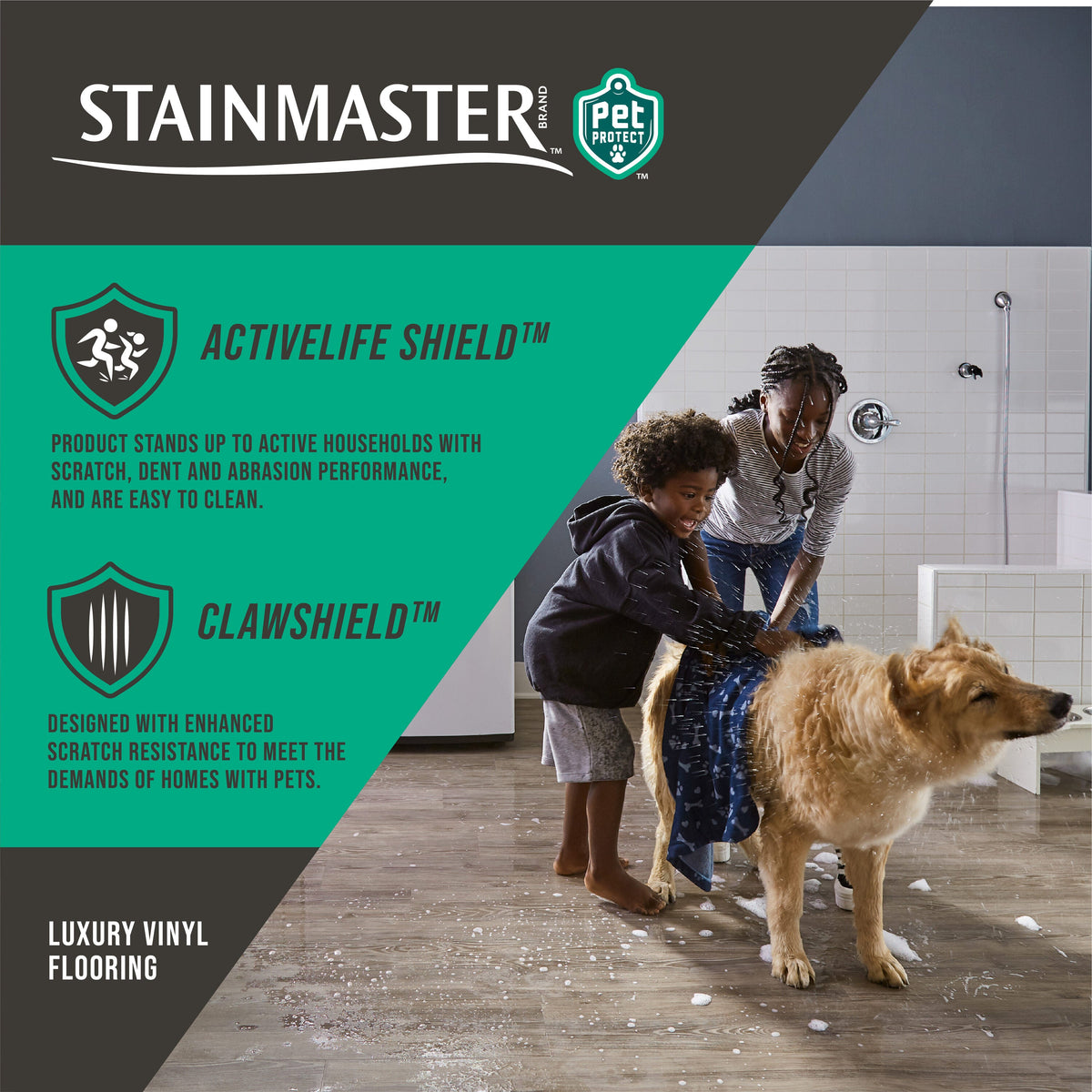 STAINMASTER PetProtect Lockhart Oak 7-mm x 7-in W x 48-in L Waterproof Interlocking Luxury Vinyl Plank Flooring (19.22-sq ft/case)