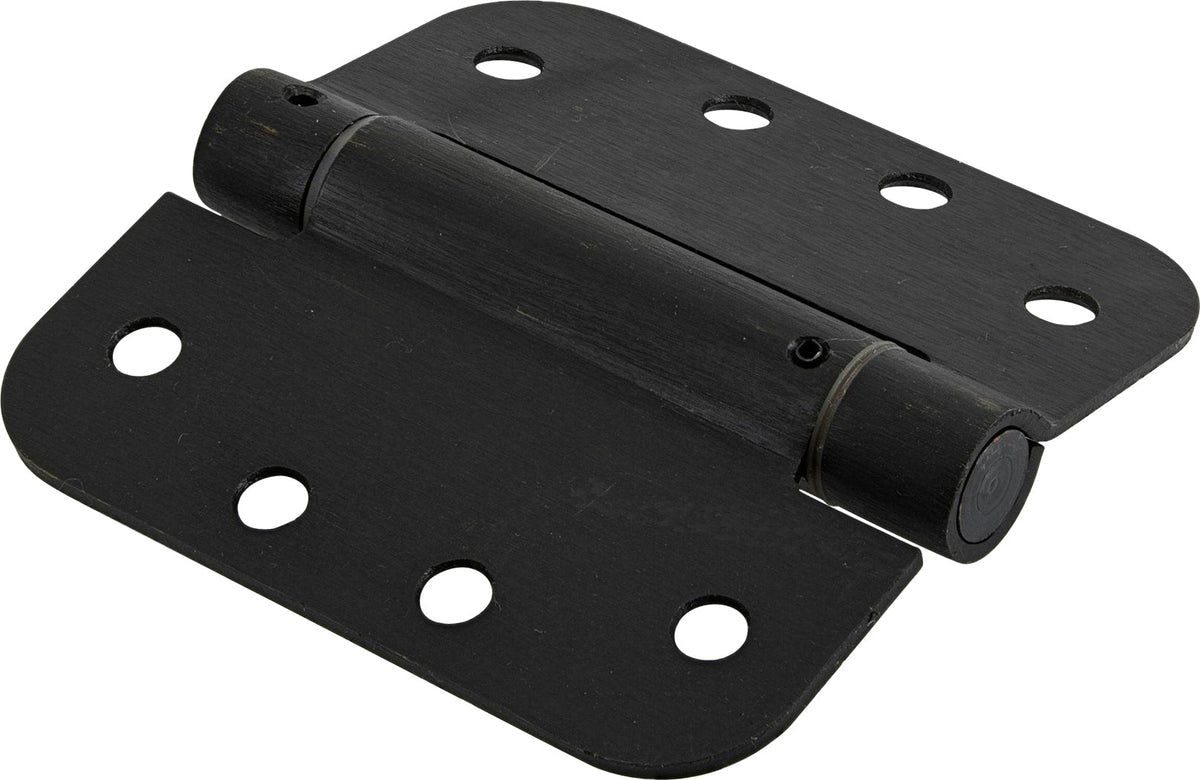Everbilt 4 in. Oil-Rubbed Bronze Adjustable Spring Door Hinge, 5/8 in. Radius