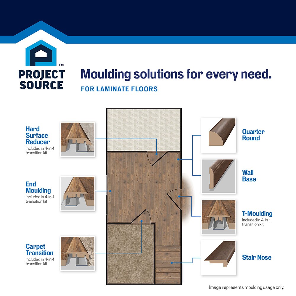 SimpleSolutions 3.3-in x 94.5-in Trenton Oak MDF Floor Base