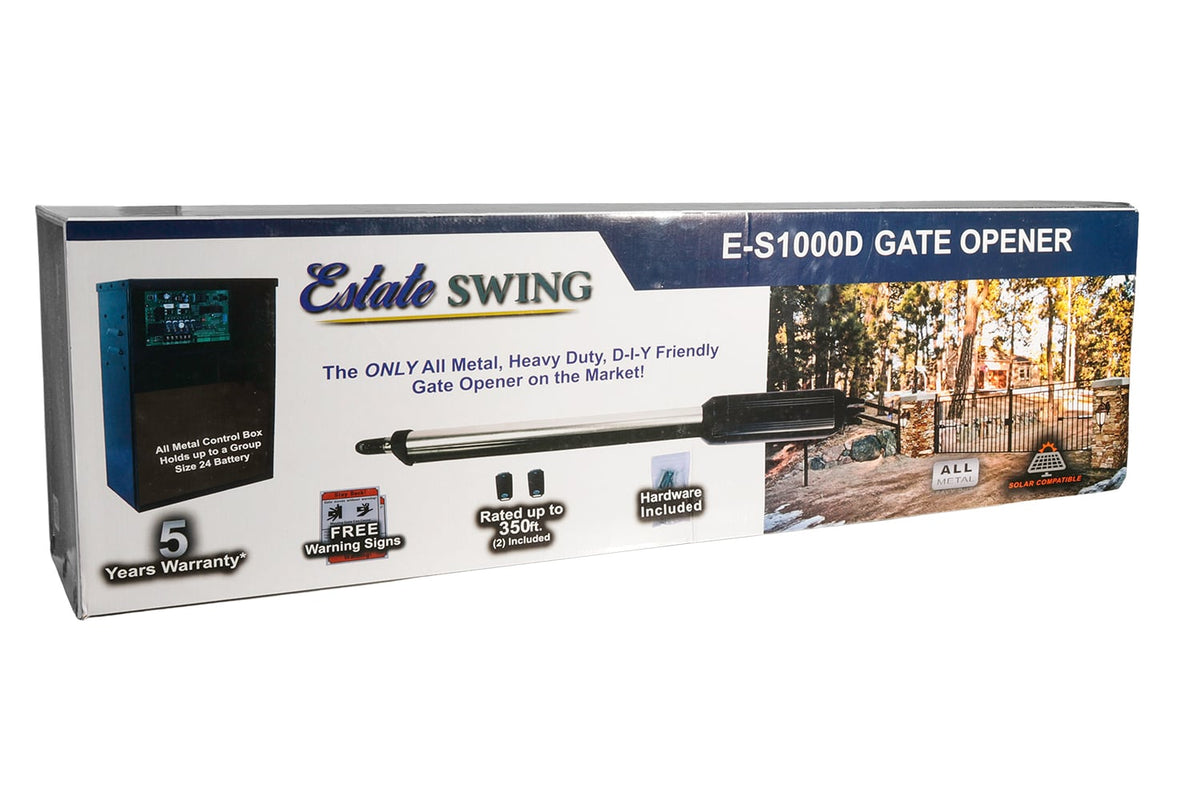 Estate Swing 12-ft Dual Swing Universal Battery Driveway Gate Opener Kit