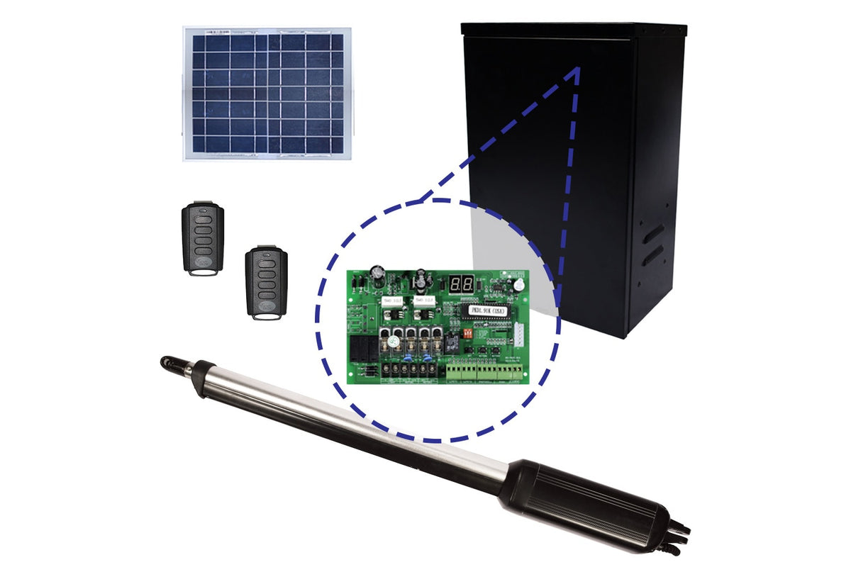 Estate Swing 16-ft Dual Swing Universal Battery Driveway Gate Opener Kit (Solar Compatible)