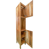 EcoDecors Tranquility 17-in x 79-in x 14-in Brown Wood Freestanding Linen Cabinet