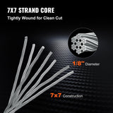 VEVOR 500-ft Silver Stainless Steel Cable