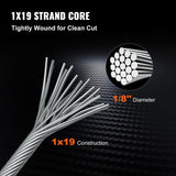 VEVOR 1000-ft Silver Stainless Steel Cable