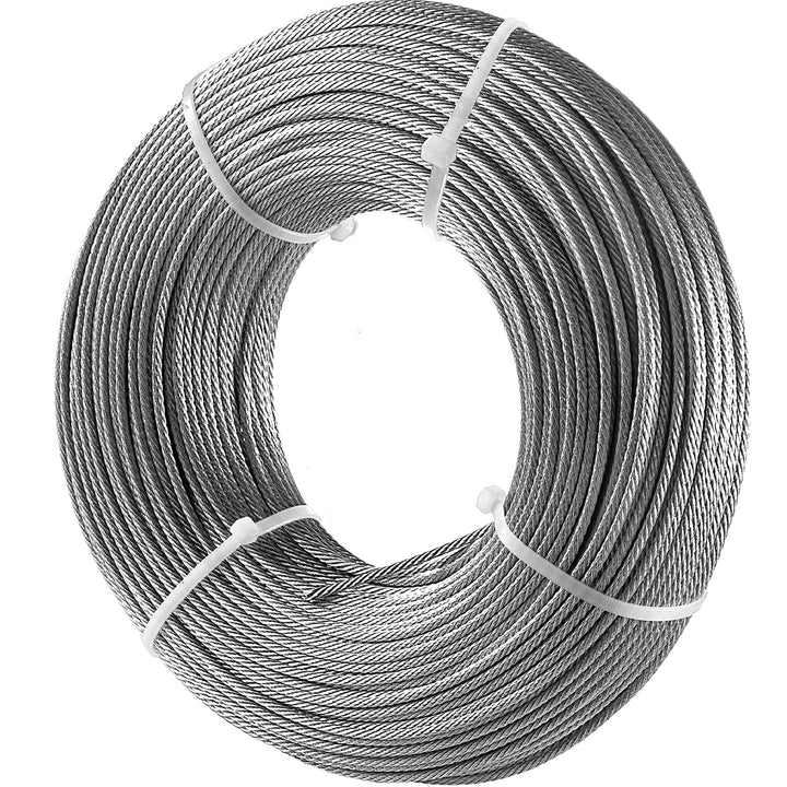 VEVOR 100-ft Silver Stainless Steel Cable