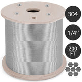 VEVOR 250-ft Silver Stainless Steel Cable