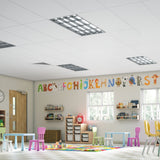 Armstrong Ceilings 48-in x 24-in Yuma White Drop Acoustic Ceiling Tiles, 8-Pack (15/16-in Grid)