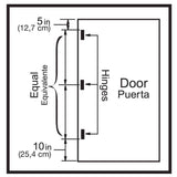 4 in. Satin Chrome 5/8 in. Radius Adjustable Spring Door Hinge