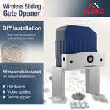ALEKO 40-ft Slide Universal Battery Driveway Gate Opener Kit (Solar Compatible)