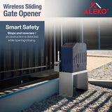 ALEKO 40-ft Slide Universal Battery Driveway Gate Opener Kit (Solar Compatible)