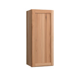 Project Source Branson 15-in W x 36-in H x 12-in D Hickory Wall Fully Assembled Cabinet (Recessed Panel Shaker Door Style)