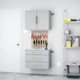 Prepac HangUps 30-in W x 72-in H Wood Composite Light Gray Wall-mount Utility Storage Cabinet