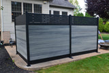 Infinity 8-ft H Black Composite Fence with Post Cap