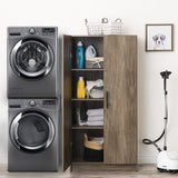 Prepac Elite 32-in W x 65-in H Wood Composite Drifted Gray Freestanding Utility Storage Cabinet