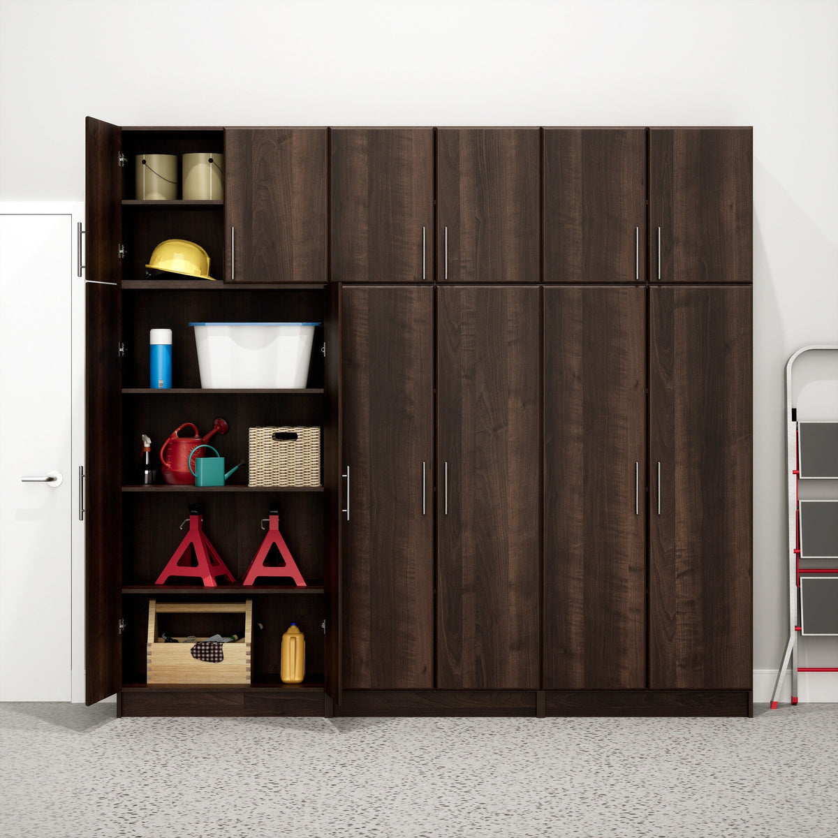 Prepac Elite 32-in W x 24-in H Wood Composite Espresso Wall-mount Utility Storage Cabinet