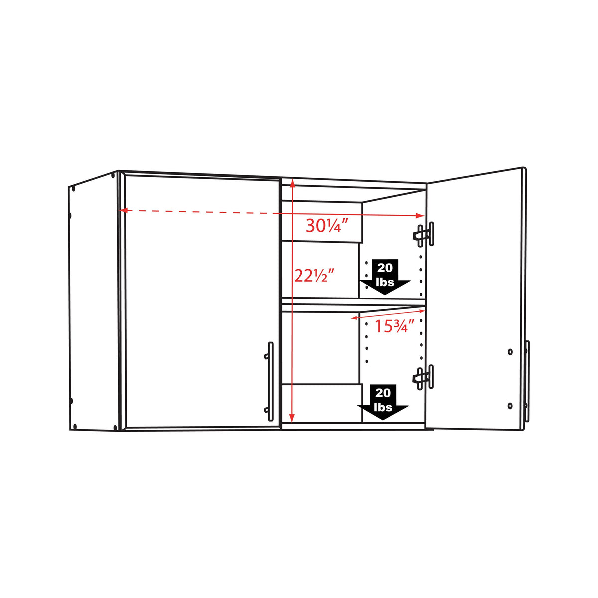 Prepac Elite 32-in W x 24-in H Wood Composite Espresso Wall-mount Utility Storage Cabinet