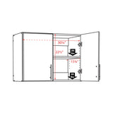 Prepac Elite 32-in W x 24-in H Wood Composite Espresso Wall-mount Utility Storage Cabinet
