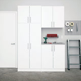 Prepac Elite 64-in W x 89-in H Wood Composite White Freestanding Utility Storage Cabinet