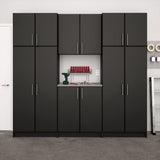 Prepac Elite 96-in W x 89-in H Wood Composite Black Freestanding Utility Storage Cabinet